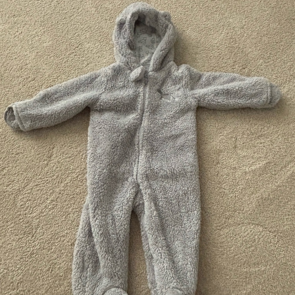 Adorable Gray Fleece Kids Footie
